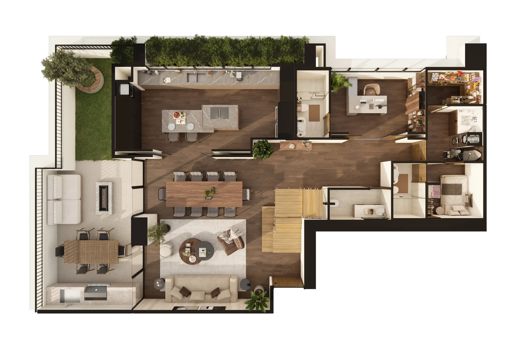 Penthouse tipo A planta baja