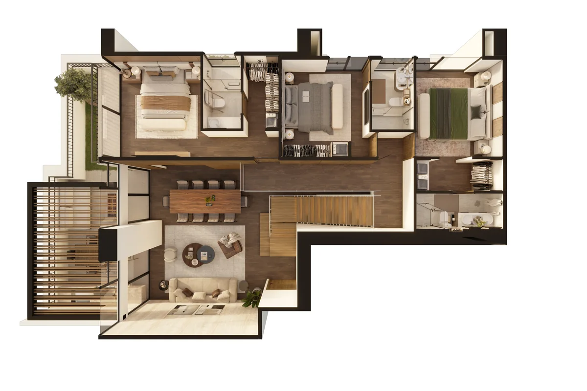 Penthouse tipo A planta alta