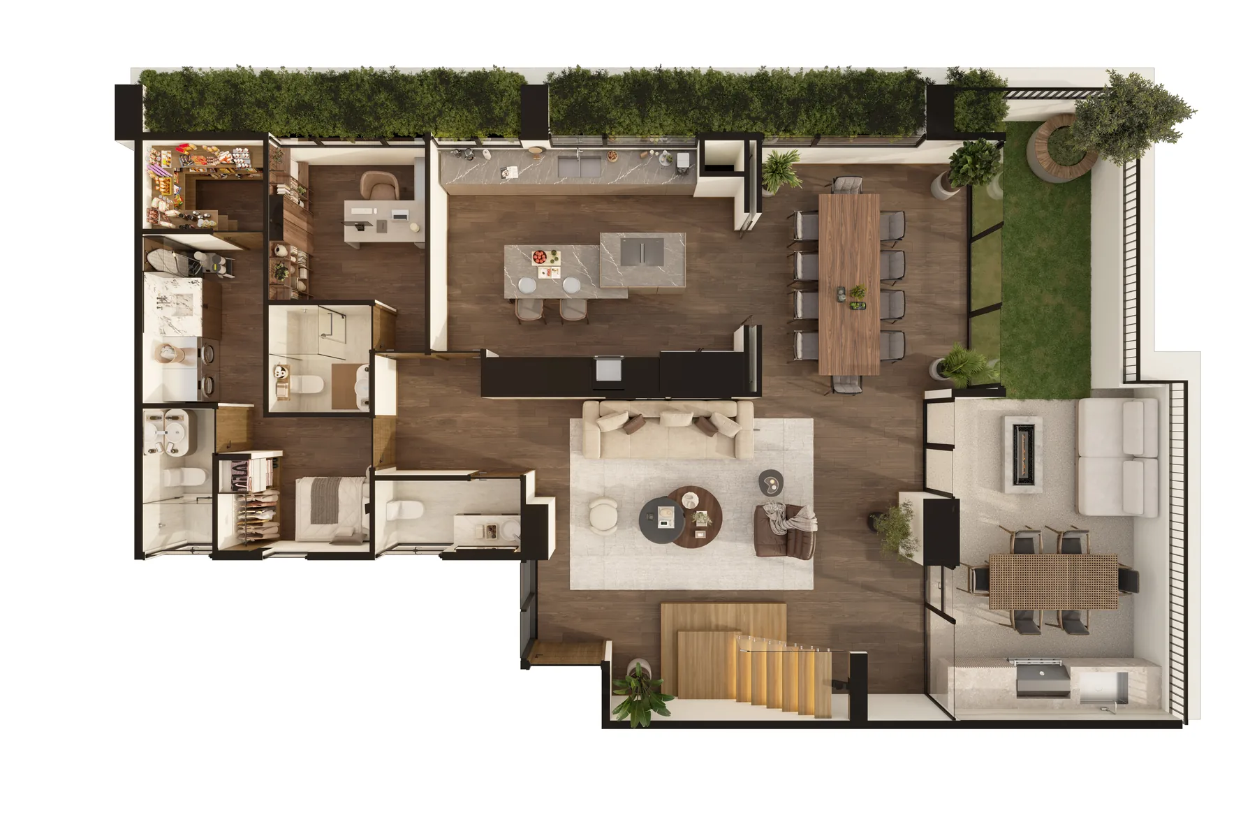 Penthouse tipo B planta baja