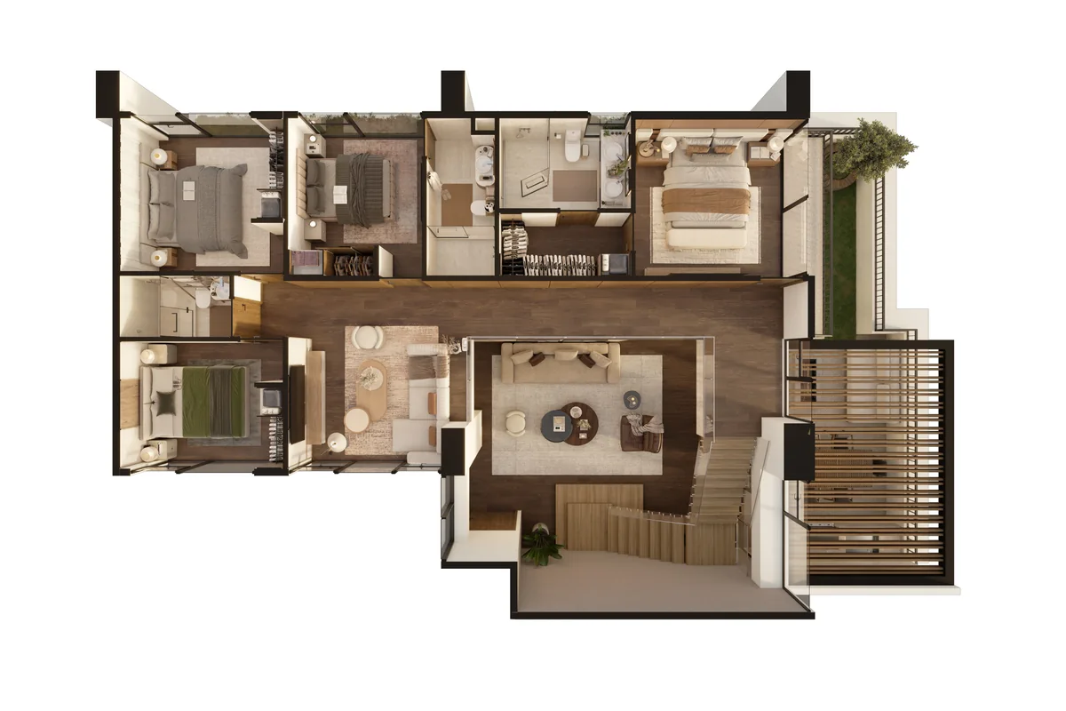 Penthouse tipo B planta alta